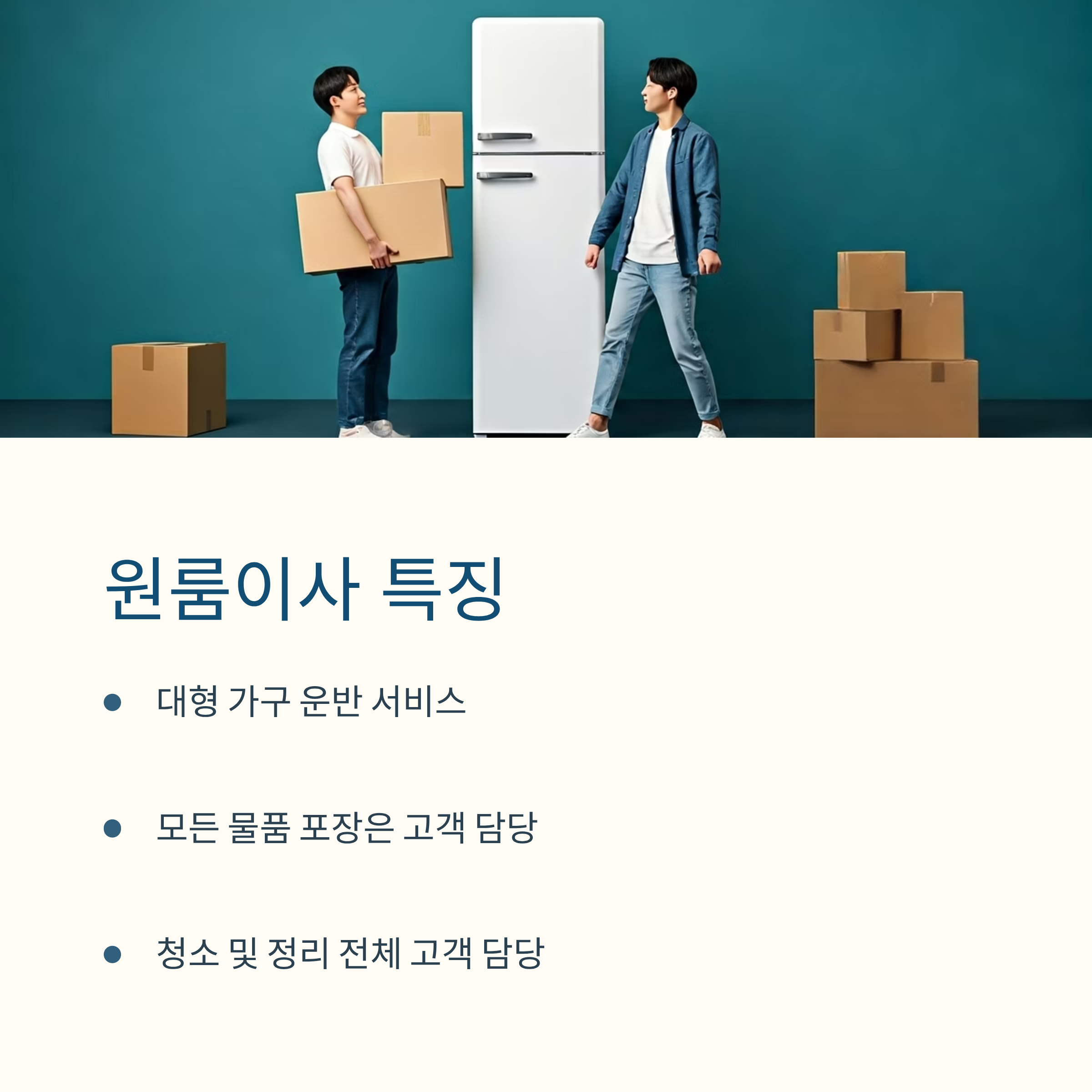 원룸이사 특징 비교