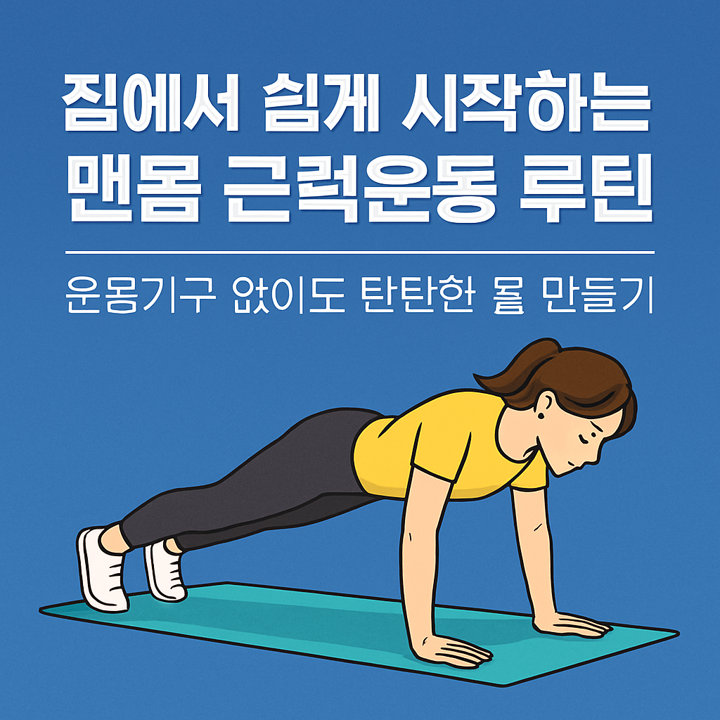 집에서 쉽게 시작하는 맨몸 근력운동