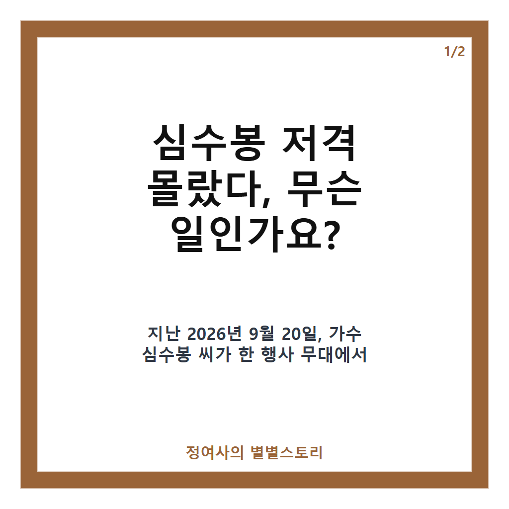 심수봉 저격 몰랐다? 정미애 측 &ldquo;무대 끝나고 인사한 게 전부&rdquo; 입장 발표 카드뉴스 1