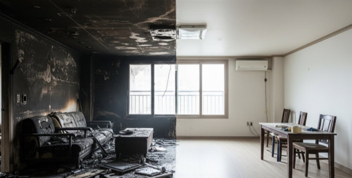 화재청소 후 복구