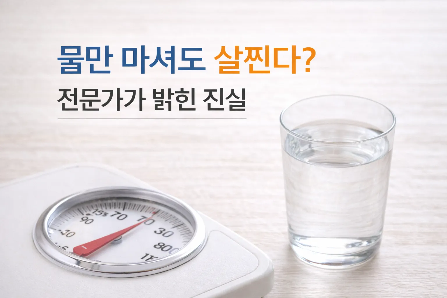 물만 마셔도 살찐다? 전문가가 밝힌 진실