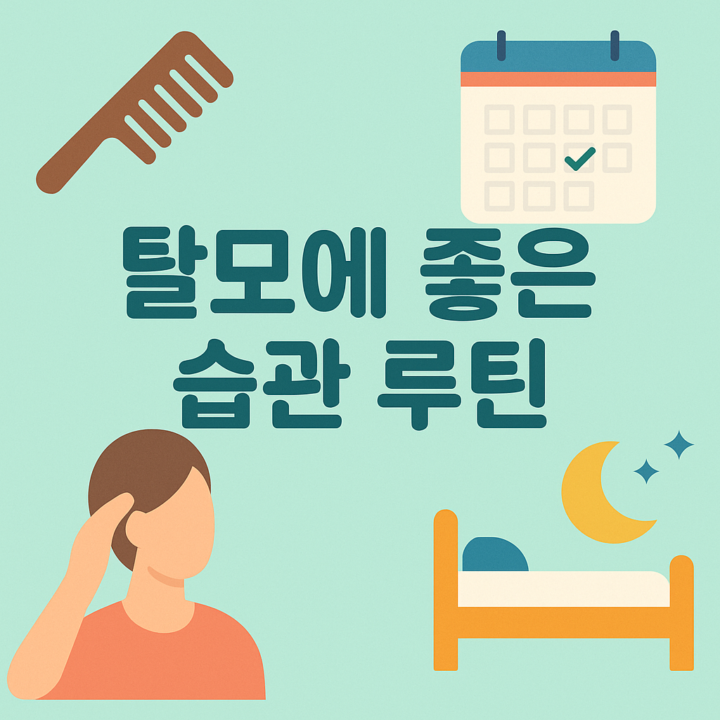 탈모에 좋은 습관 루틴 이미지