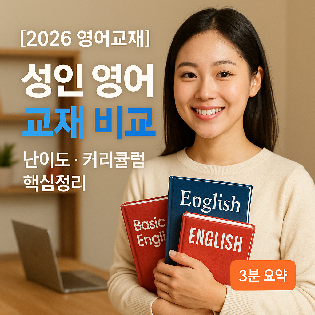 [2026 영어교재] 성인 영어 교재 비교 ｜ 난이도&middot;커리큘럼 핵심정리