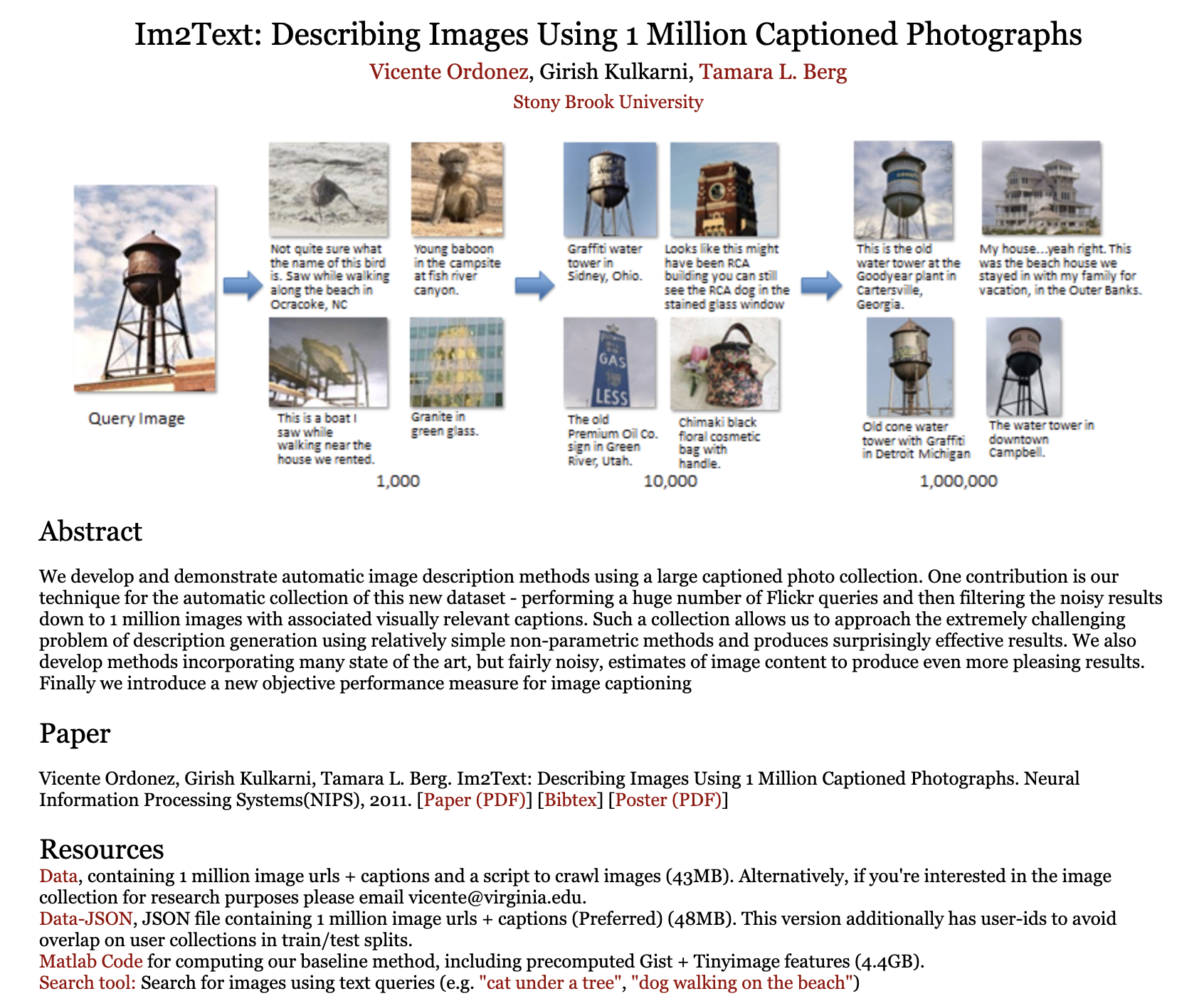 SBU captions dataset download