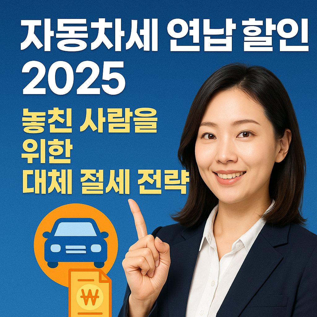 자동차세 연납 할인 2025 ｜ 놓친 사람을 위한 대체 절세 전략