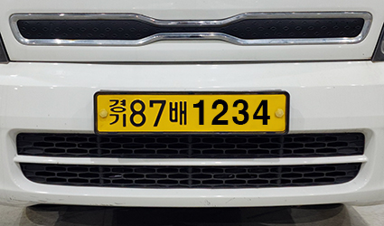 택배 '배' 번호판