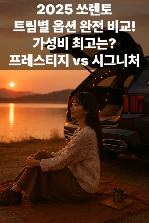 2025 쏘렌토 트림별 옵션 완전 비굣 가성비 최고는 프레스티지일까 시그니처일까