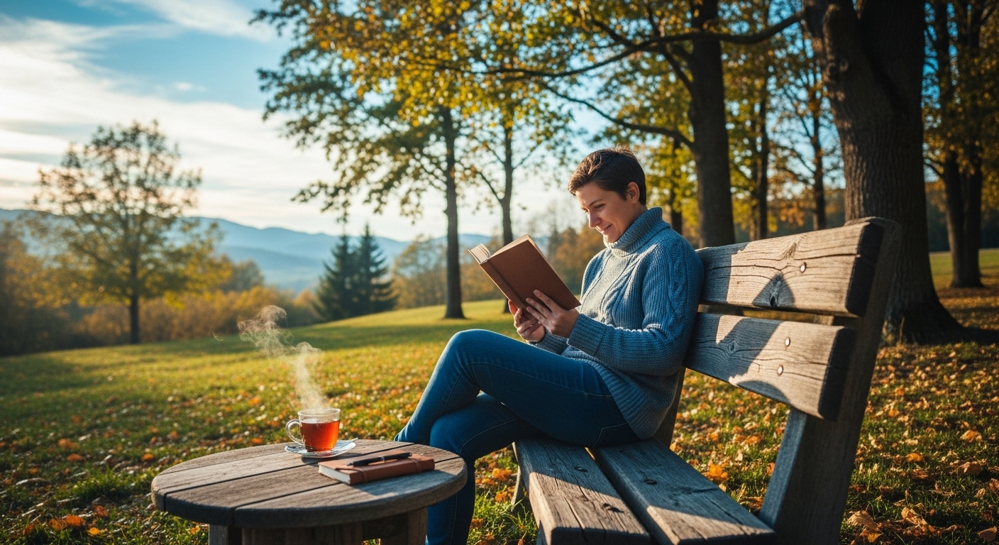 디지털 기기 없이 아날로그 활동을 즐기며 평화를 찾는 사람