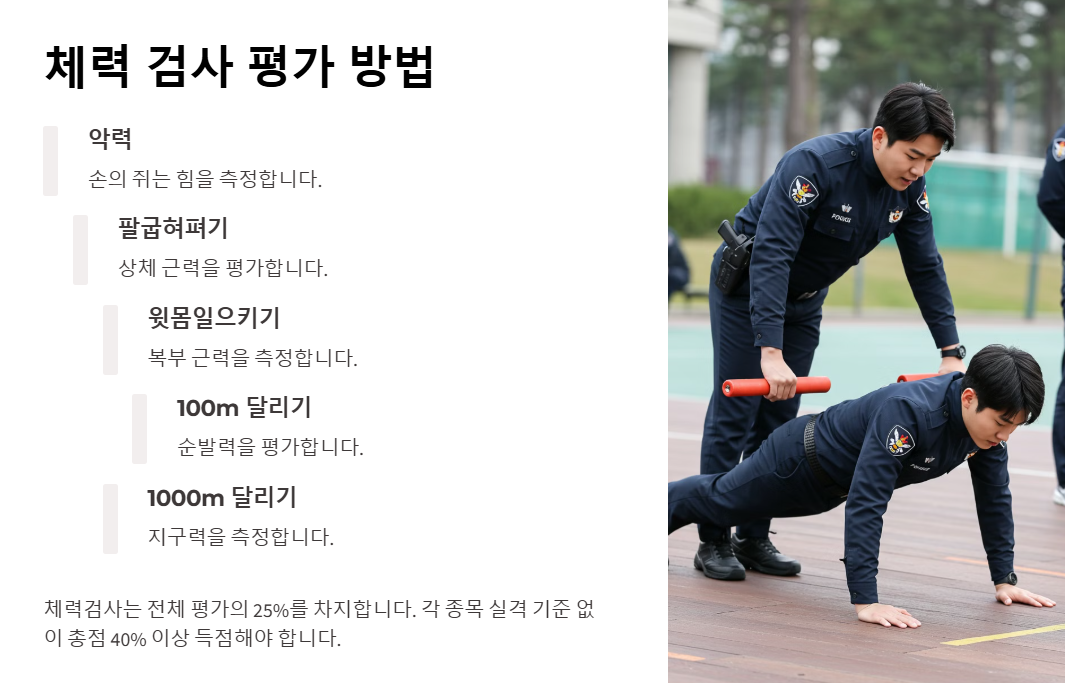 경찰 공무원 시험, 체력 검사