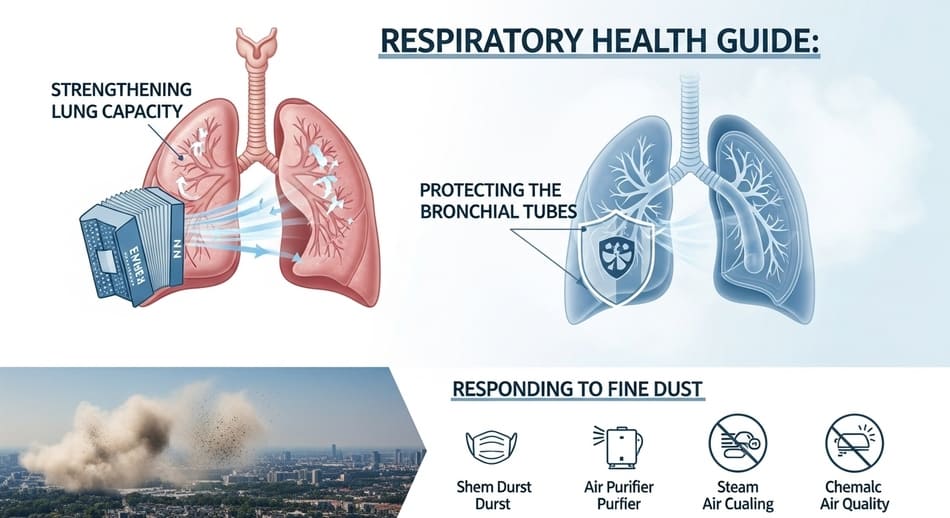 호흡기 건강 가이드- 폐활량 강화, 기관지 보호, 미세먼지 대응 전략