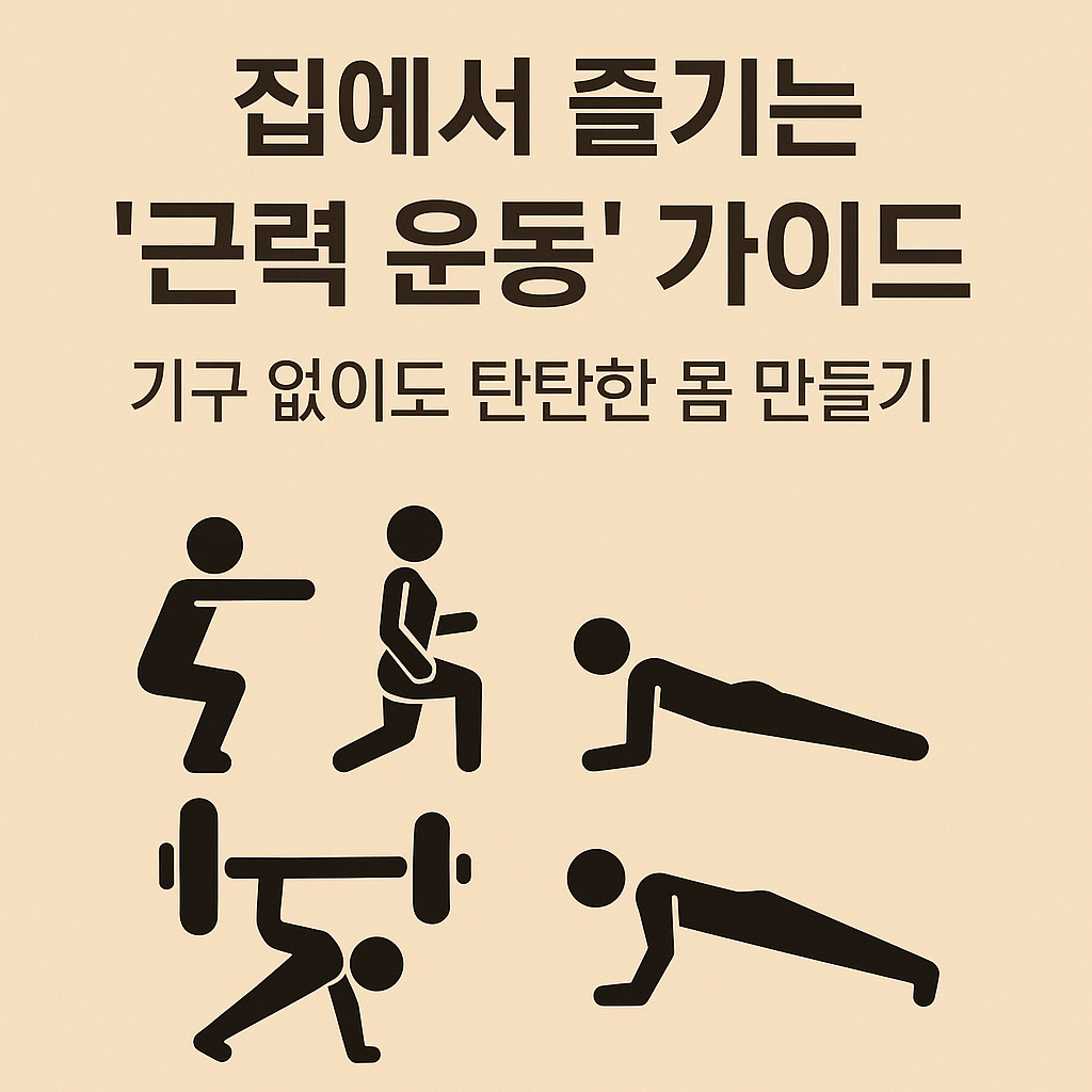 집에서 즐기는 &quot;근력 운동&quot; 가이드: 기구 없이도 탄탄한 몸 만들기