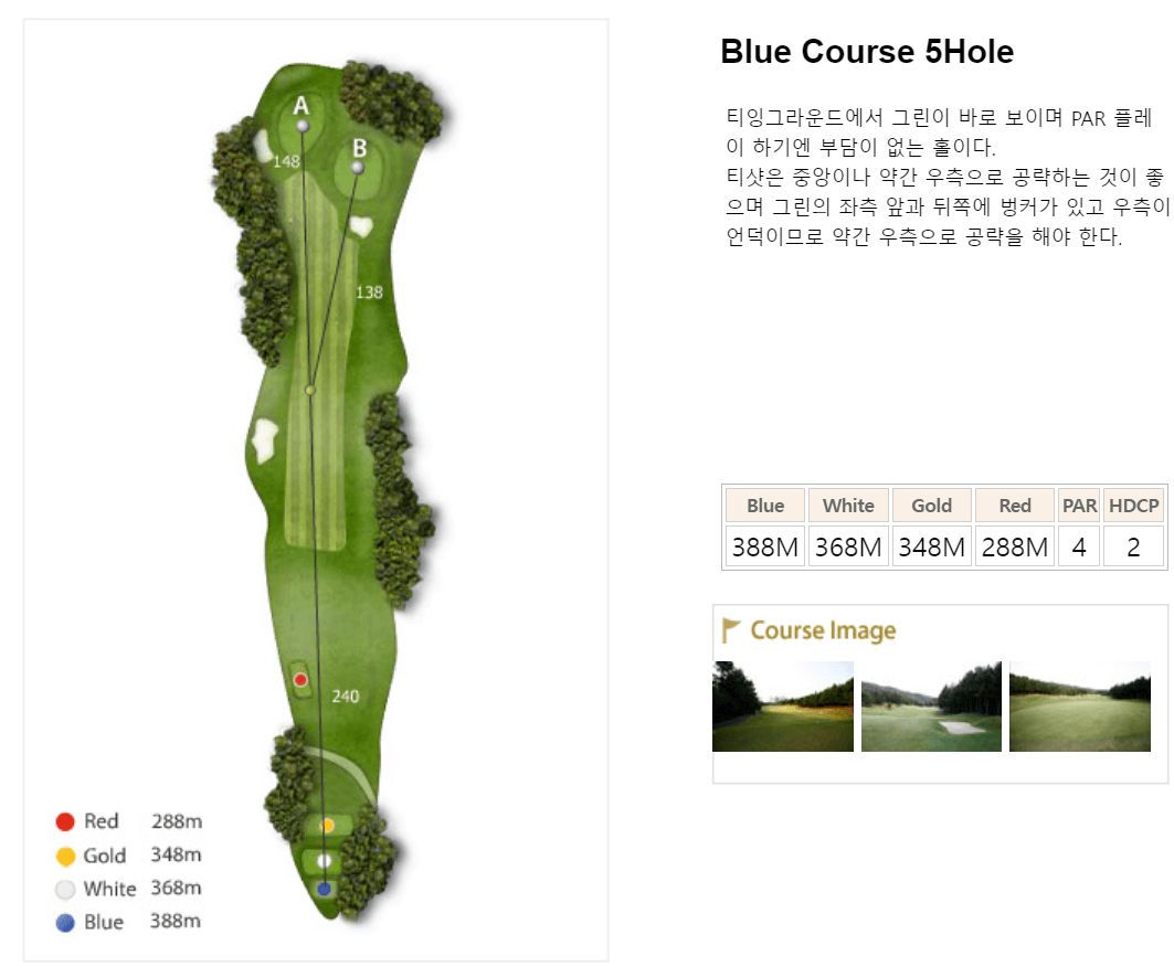한성 CC 코스 공략도 14