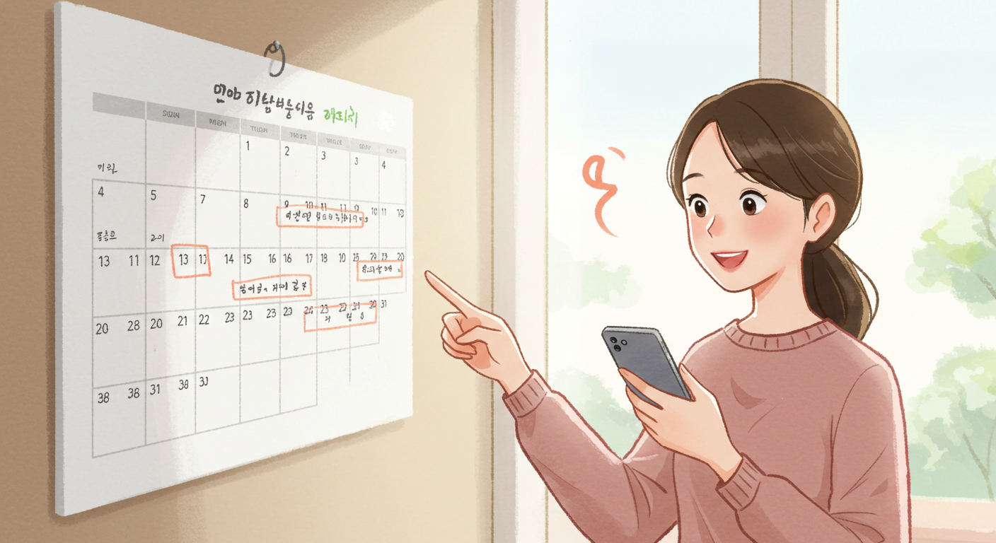 건강보험료 환급 신청 기한을 확인하는 여성
