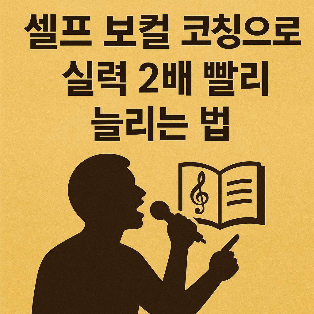 셀프 보컬 코칭으로 실력 2배 빨리 늘리는 법 관련 사진