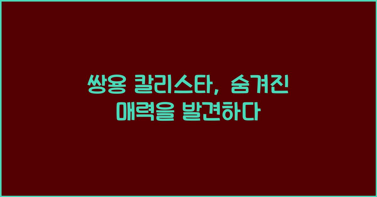 쌍용 칼리스타