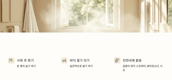 욕실 청소와 곰팡이 방지법