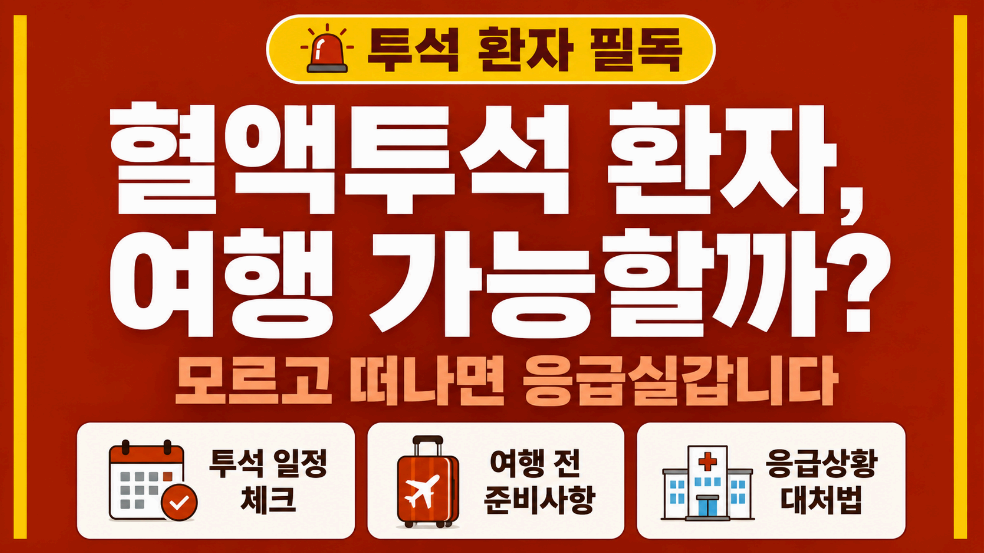 혈액투석 환자 여행 가능할까? 이미지사진
