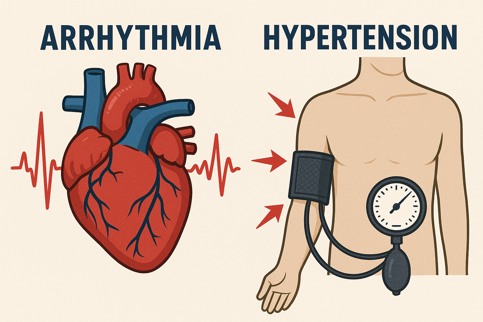 부정맥과 고혈압에 관련된 사진