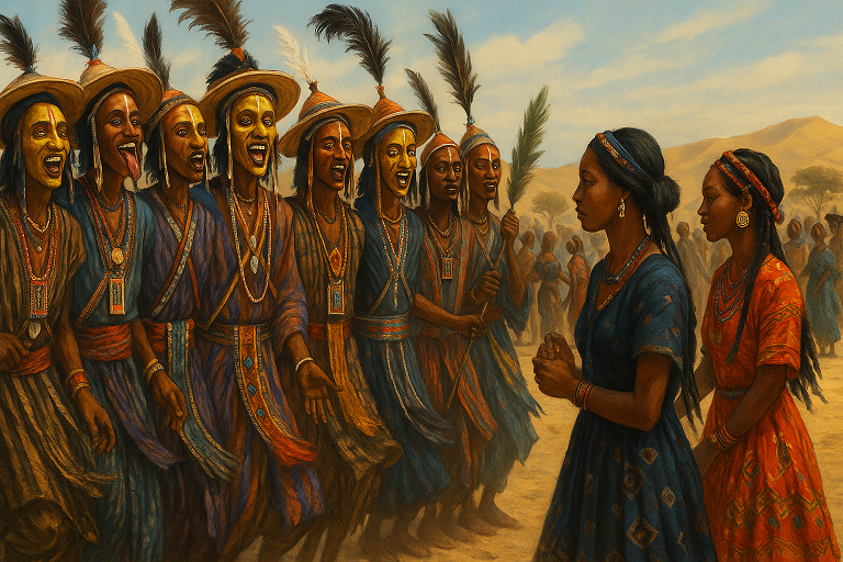 사막 위를 수놓는 노마드의 축제 니제르의 게레월 (전통의상,춤,구애의례)