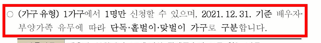 근로장려금 단독,홑벌이가구 신청 요건