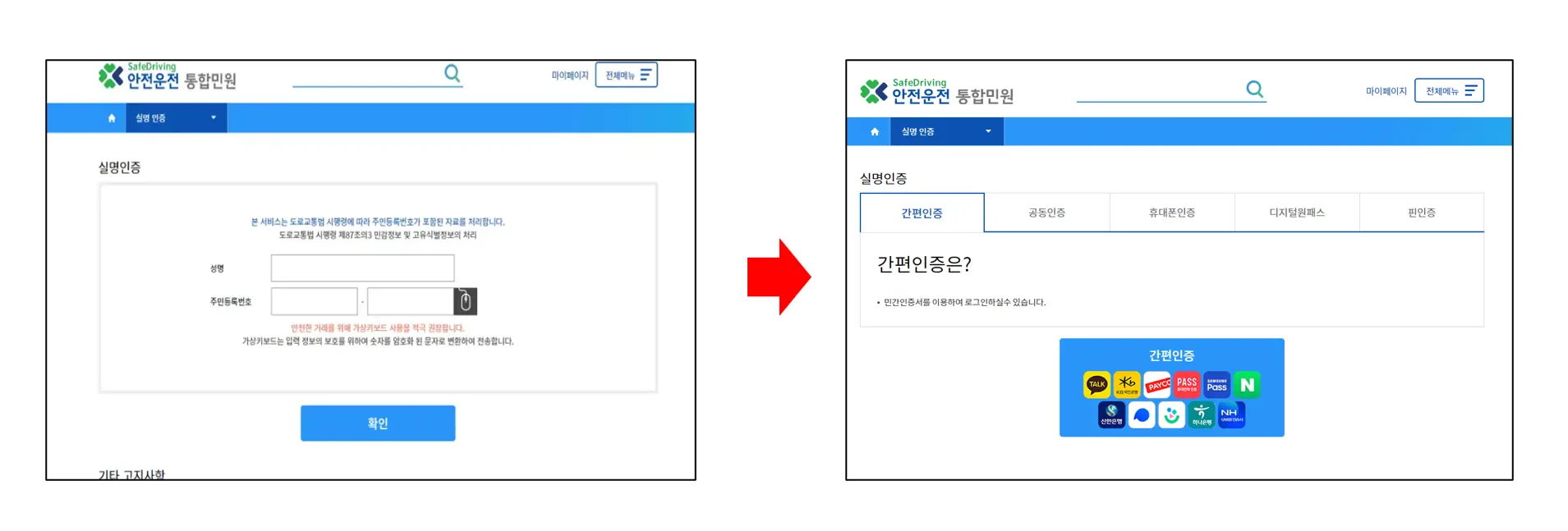 국제운전면허증-실명인증
