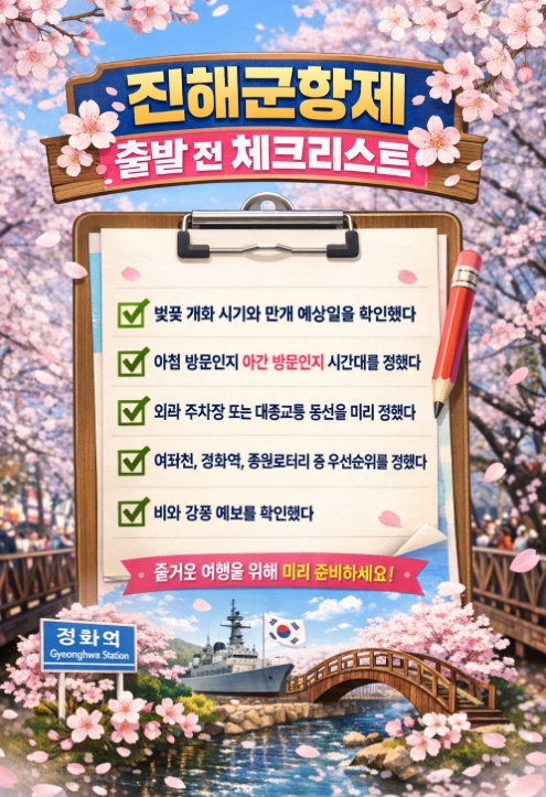 진해군항제 벚꽃 개화 시기부터 주차 꿀팁까지, 현지에서 바로 쓰는 완벽 가이드