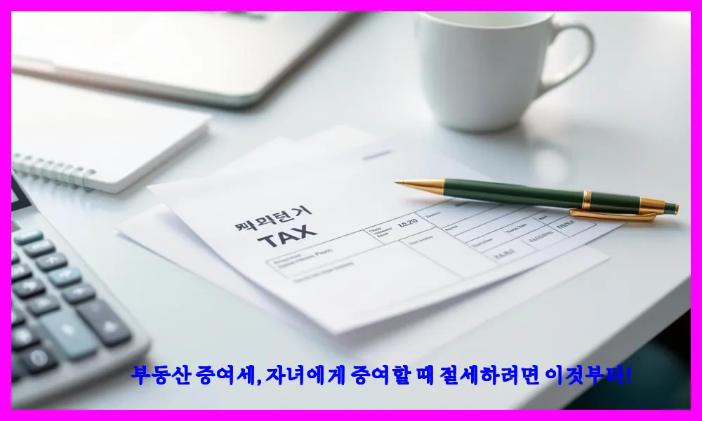 부동산 증여세, 자녀에게 증여할 때 절세하려면 이것부터!