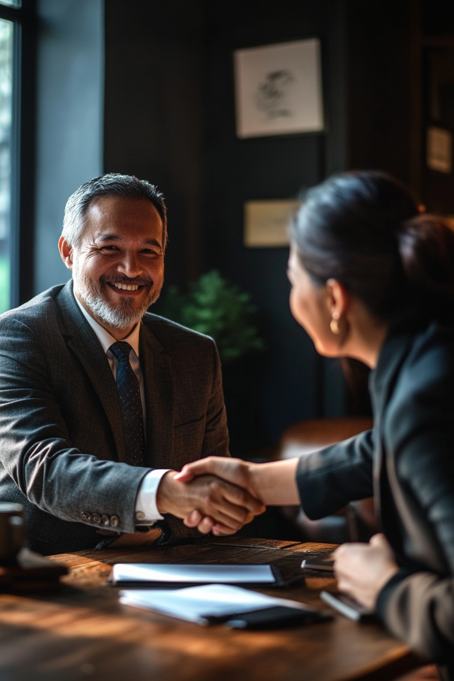 악수하면서 미소 짓는 꿈: 성공적인 관계의 신호