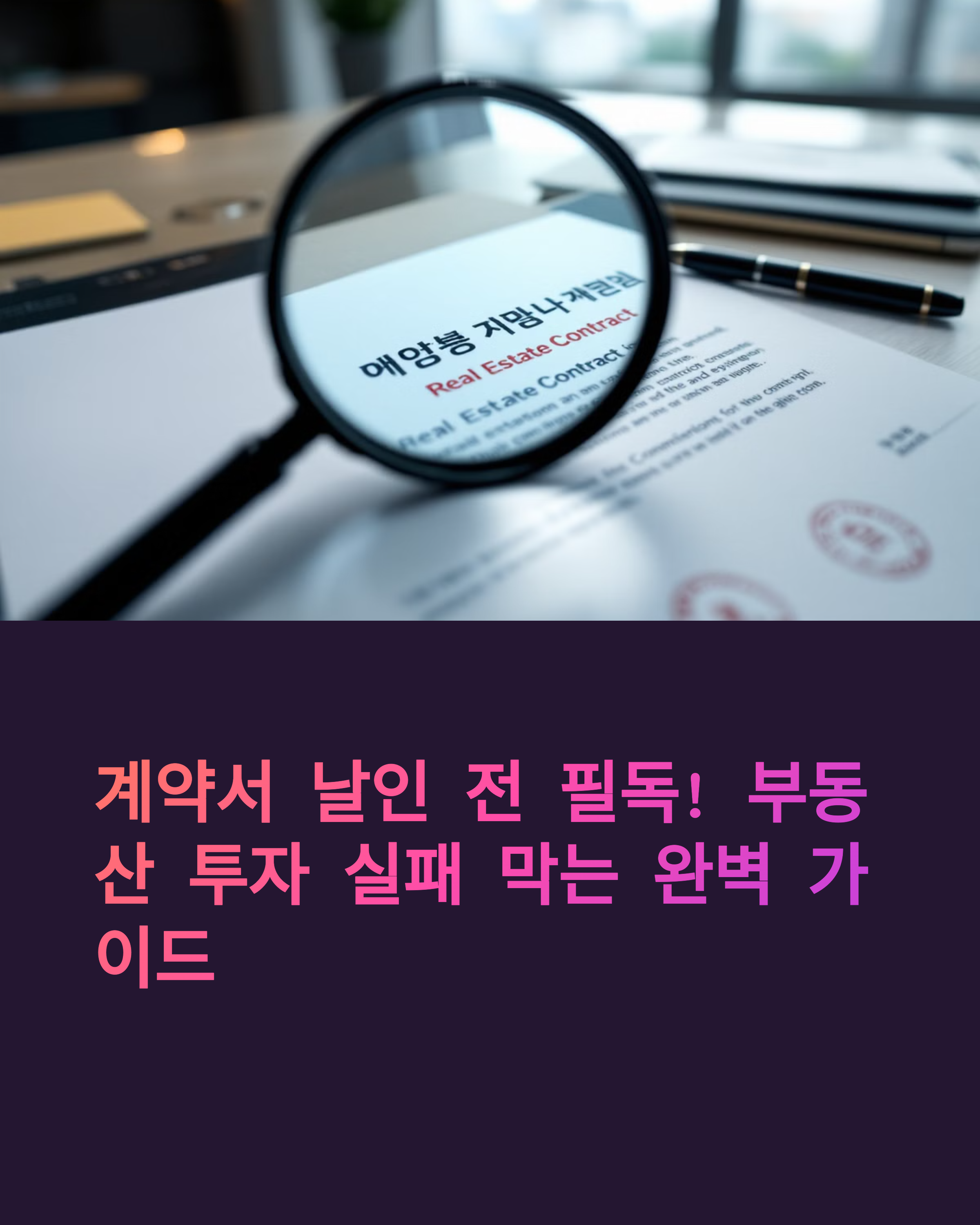 &lt;img src=&quot;계약서-날인-전-필독-부동산-투자-실패-막는-완벽-가이드.jpg&quot; alt=&quot;계약서 날인 전 필독! 부동산 투자 실패 막는 완벽 가이드 이미지&quot; /&gt;