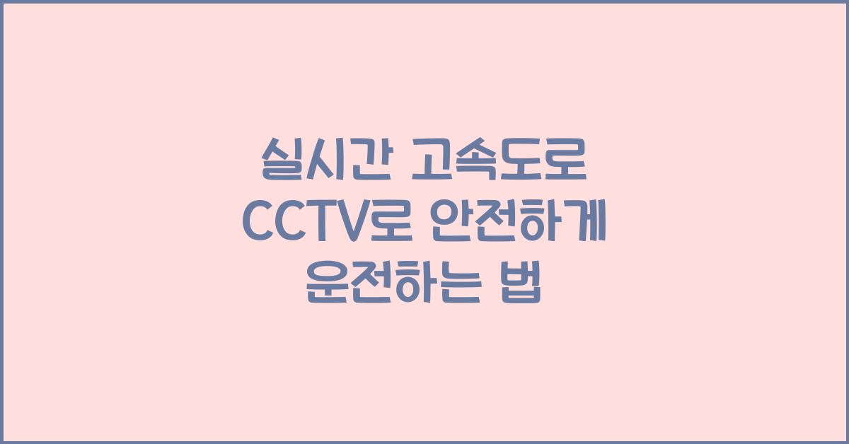 실시간 고속도로 cctv