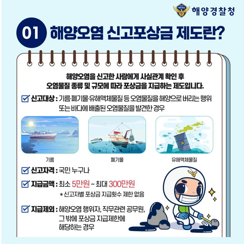 &ldquo;신고만 해도 최대 300만원! 해양오염 포상금 제도 총정리&rdquo;