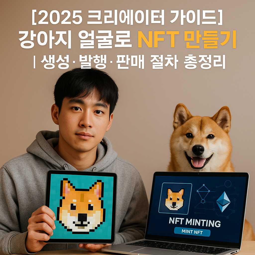 [2025 크리에이터 가이드] 강아지 얼굴로 NFT 만들기 ｜ 생성·발행·판매 절차 총정리