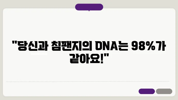 인간과 동물의 유전자적 유사성