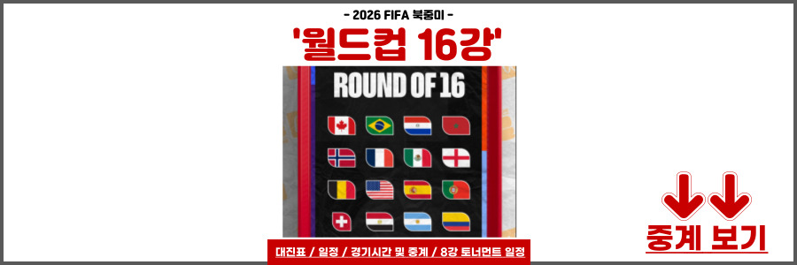 월드컵 16강 대진표