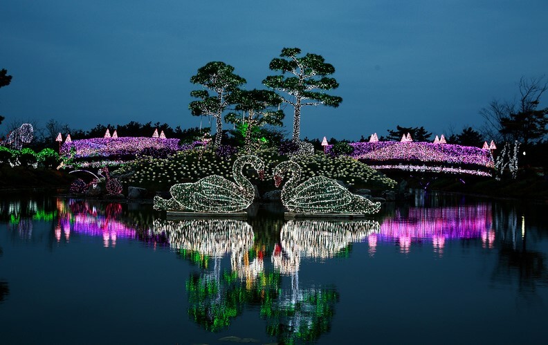 태안 빛축제는 365일 연중무휴로 진행하고 있습니다. 충청남도 최초로 화려하게 조명으로 야간 볼거리를 제공하고 있습니다.