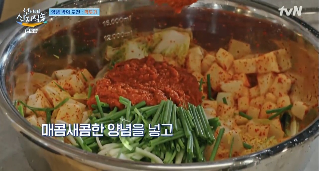 언니네산지직송 박준면 깍두기 레시피(양념박의 깍두기 겉절이)