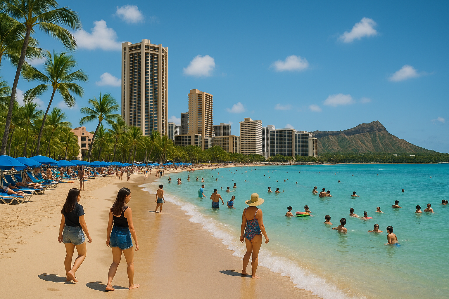 하와이 와이키키 비치 관련 사진