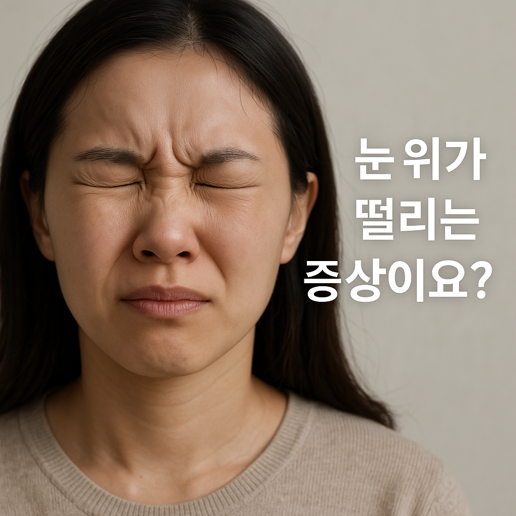눈위가 떨리는 증상 누구에게나 나타날 수 있다