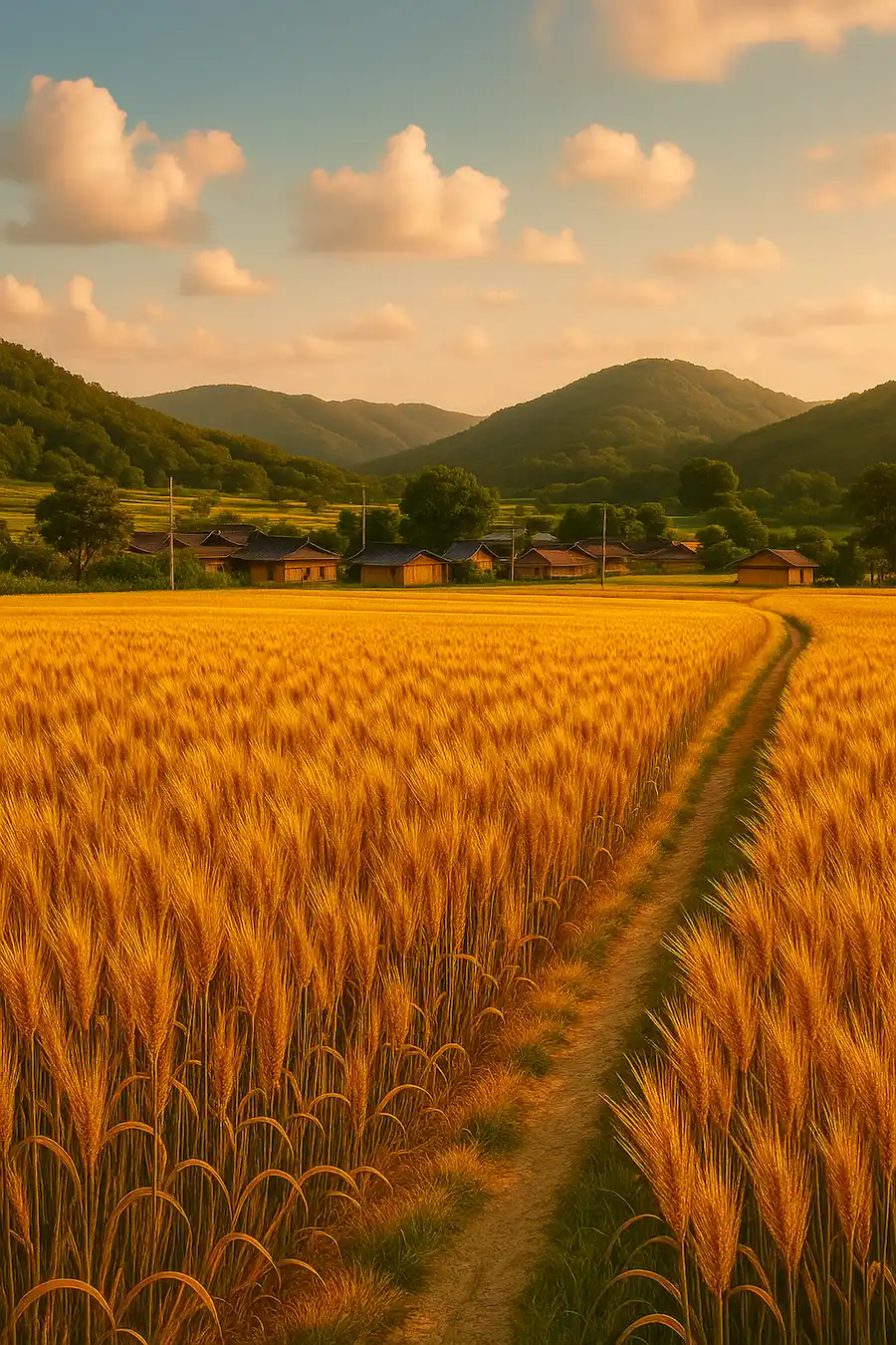 망종의 보리밭 풍경