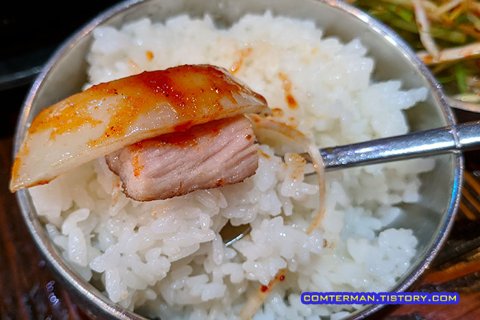 석갈비 양파 돼지갈비