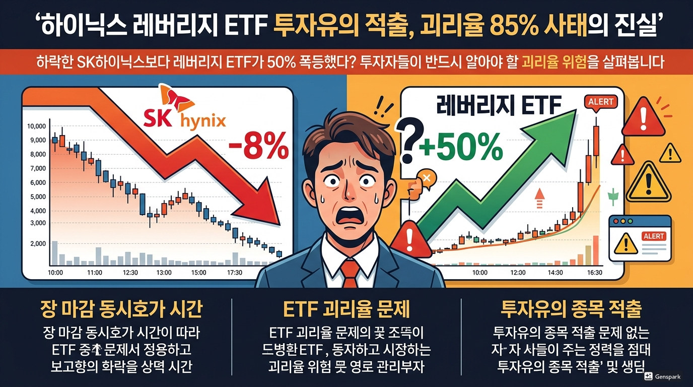 하이닉스 레버리지 ETF 투자유의 적출, 괴리율 85% 사태의 진실