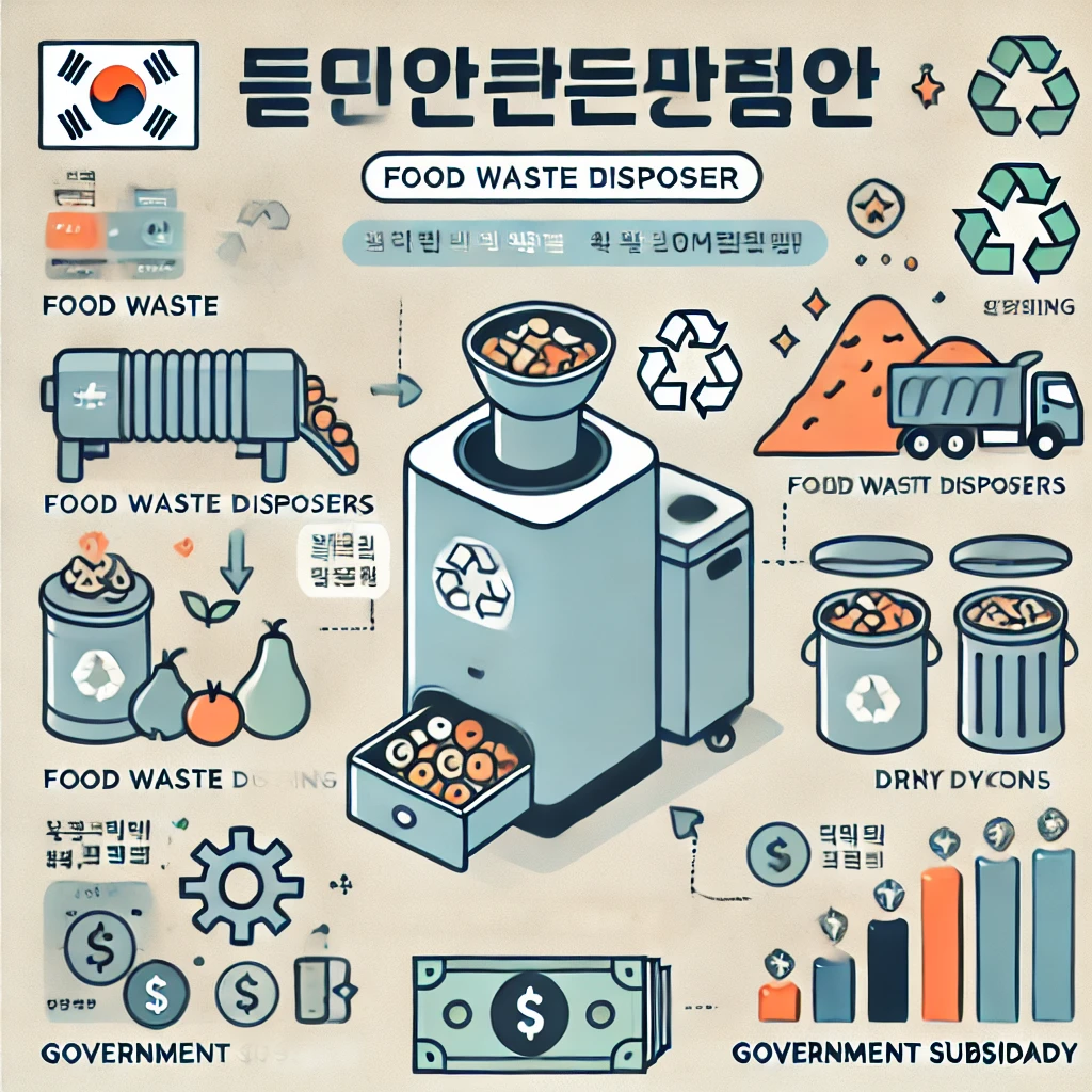 음식물 처리기 종류 및 지원 AI 이미지