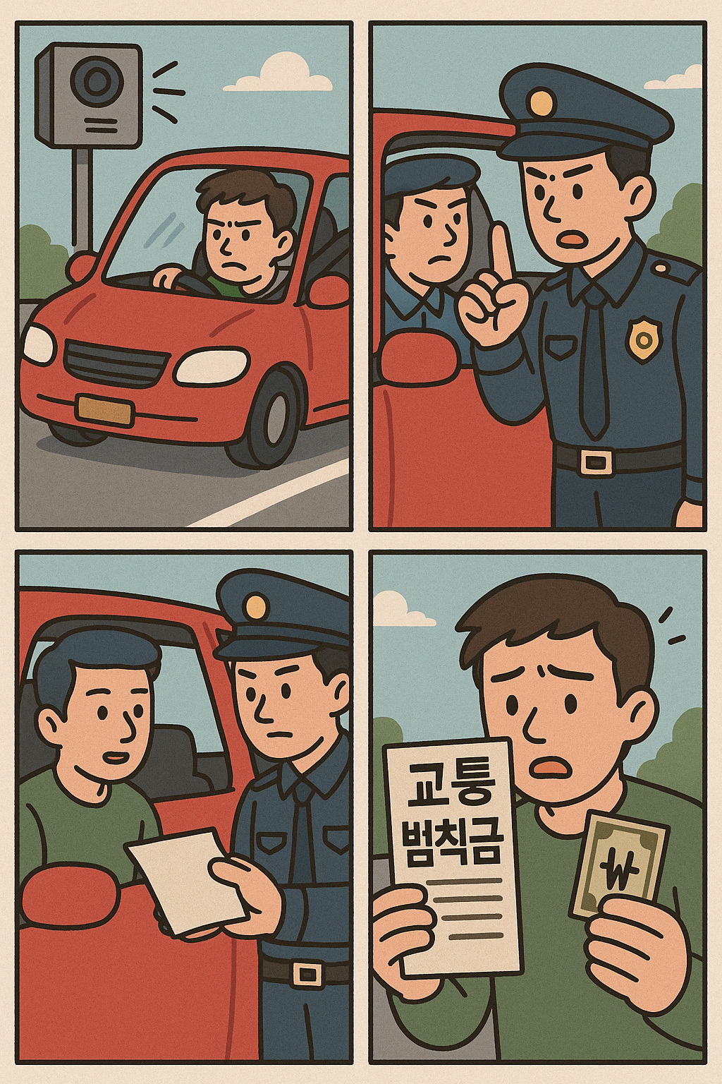무심코 위반한 교통 범칙금과 관련된 사진