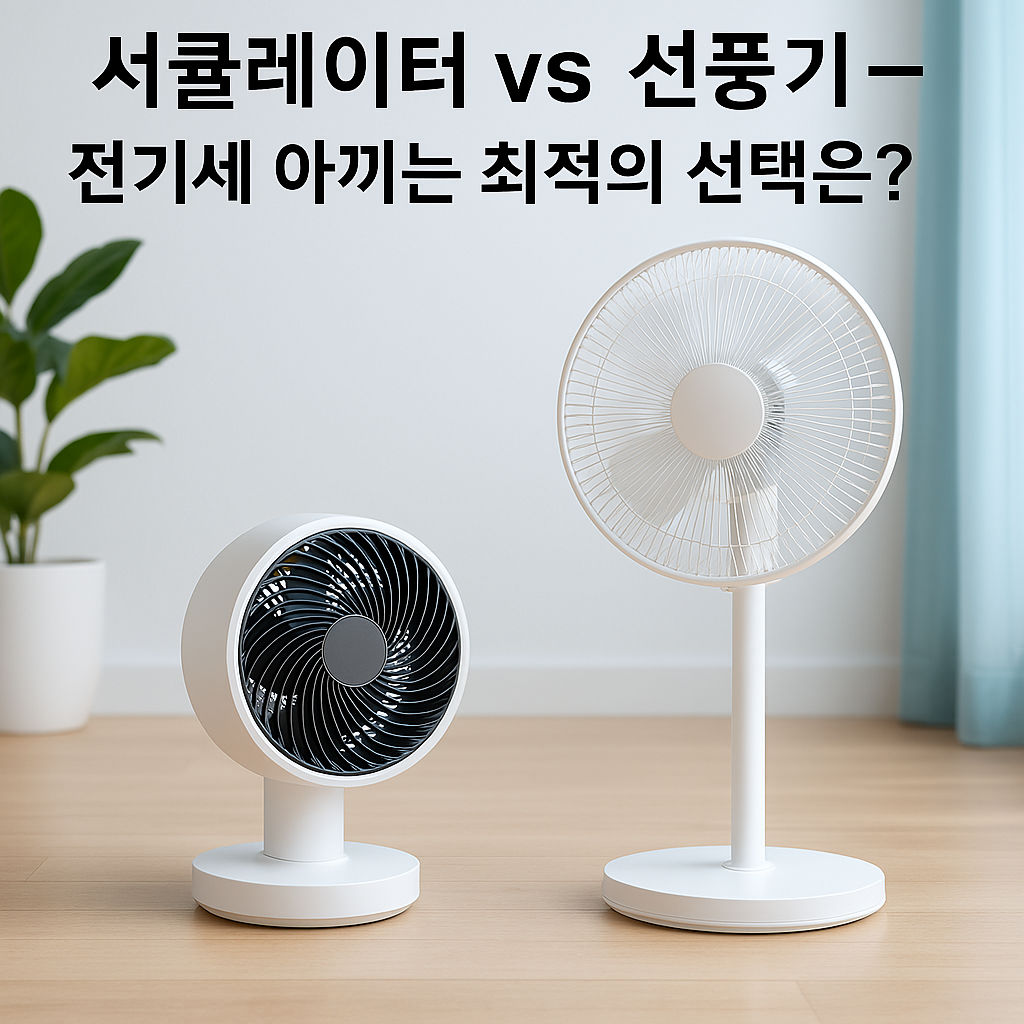 여름 냉방비 줄이기 꿀팁! 선풍기와 서큘레이터, 뭐가 더 효율적일까?