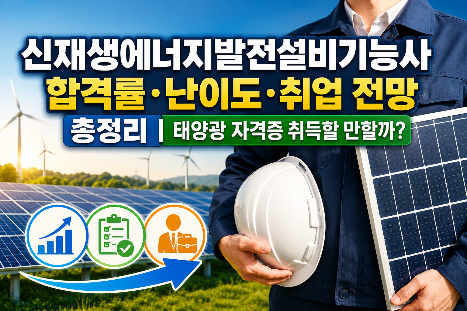 신재생에너지발전설비기능사 합격률·난이도·취업 전망 총정리|태양광 자격증 취득할 만할까? 관련 사진