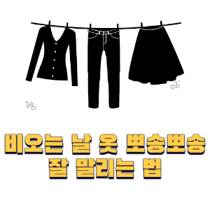 비오는 날 옷 뽀송뽀송 잘 말리는 법