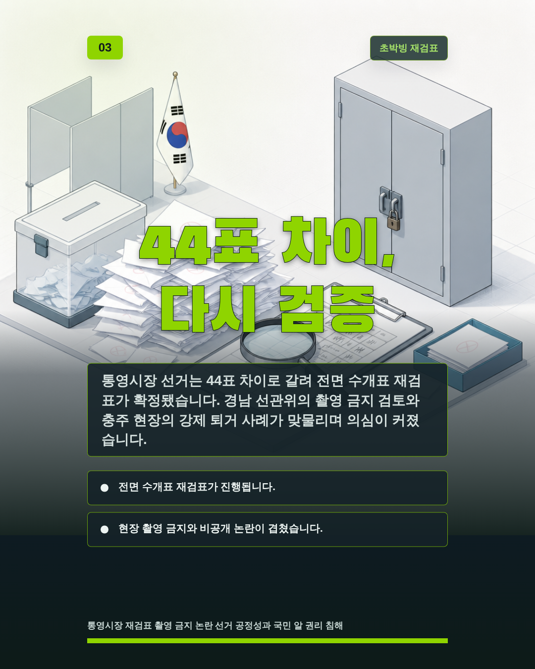 44표 차이, 다시 검증