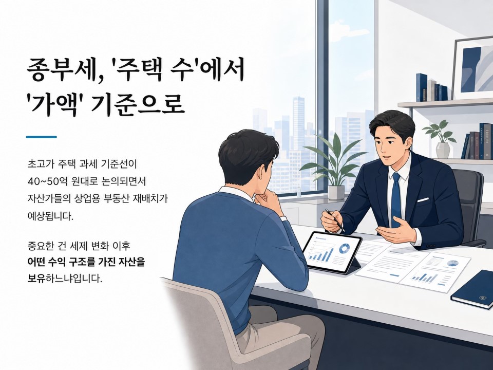 종부세 '주택 가액' 전환, 상업용 부동산 투자자에게 주는 시사점