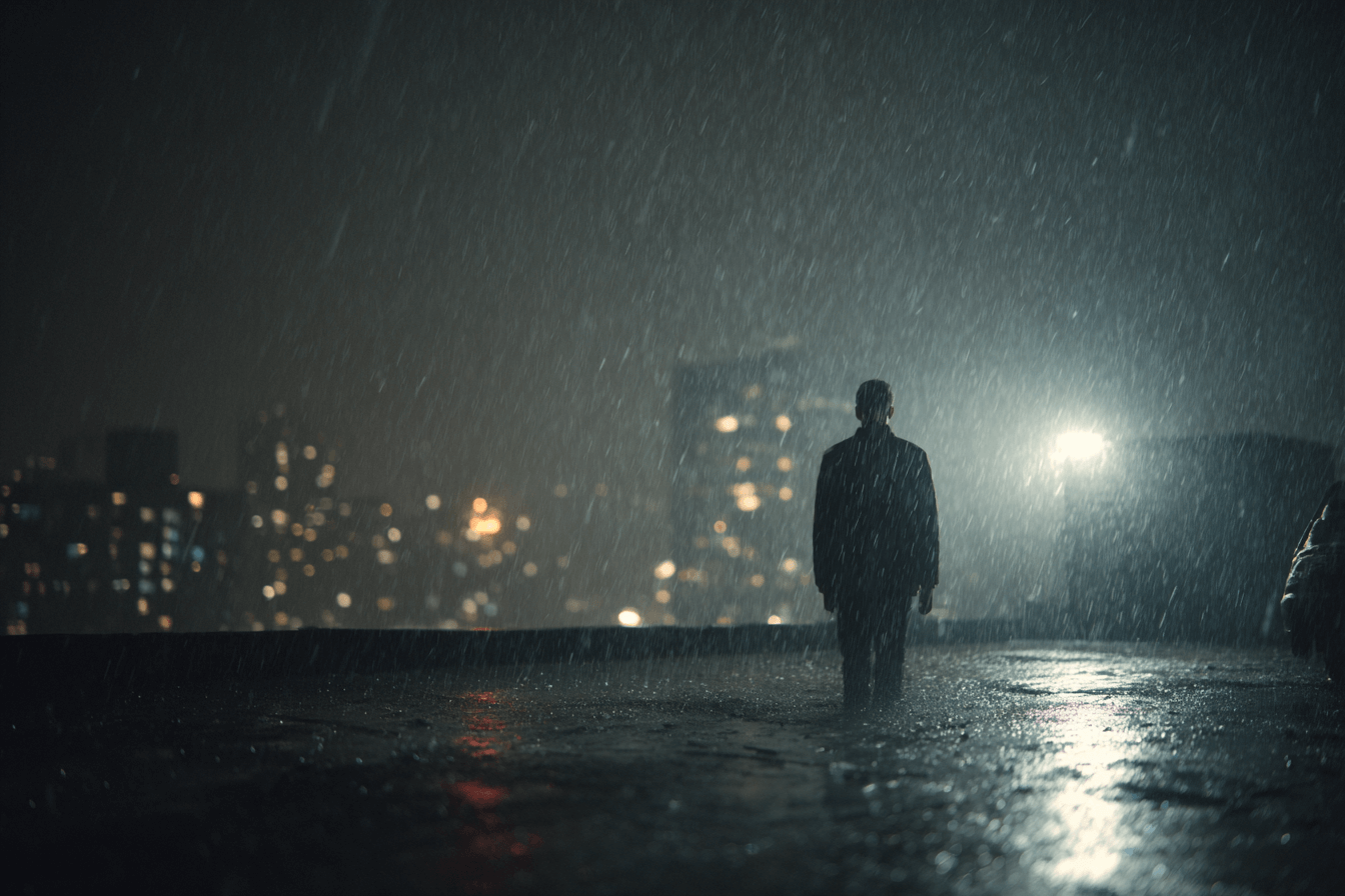 비오는-거리를-걷고-있는-남자