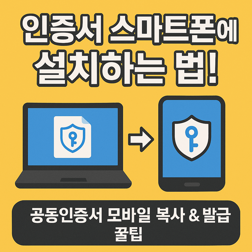 인증서 스마트폰에 설치하기